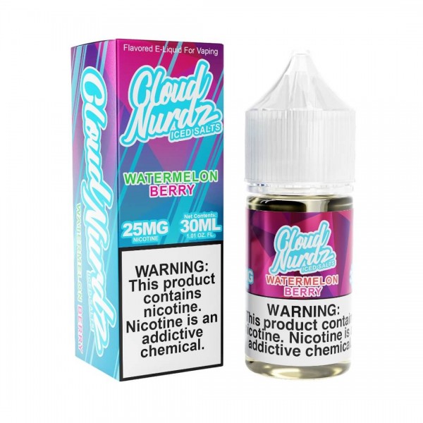 Cloud Nurdz Iced Salts Watermelon Berry eJuice