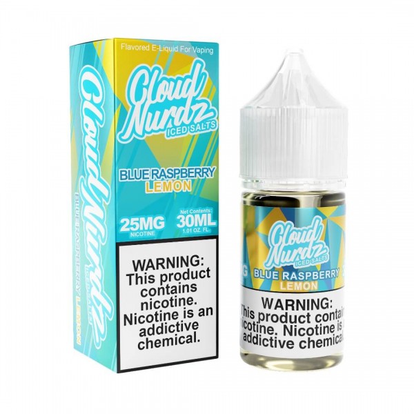 Cloud Nurdz Iced Salts Blue Raspberry Lemon eJuice