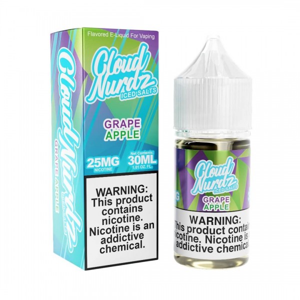 Cloud Nurdz Iced Salts Grape Apple eJuice