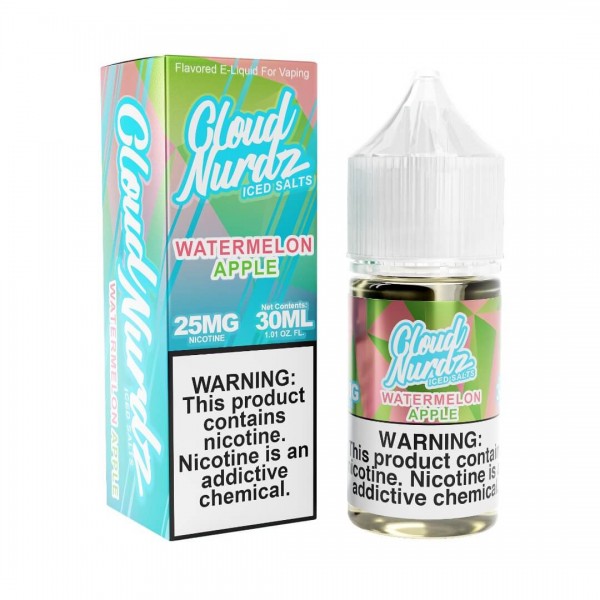 Cloud Nurdz Iced Salts Watermelon Apple eJuice