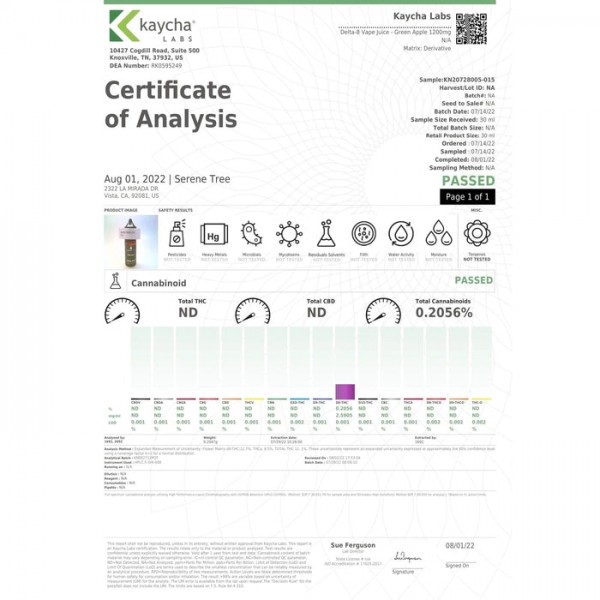 Serene Tree Delta 8 Vape Juice